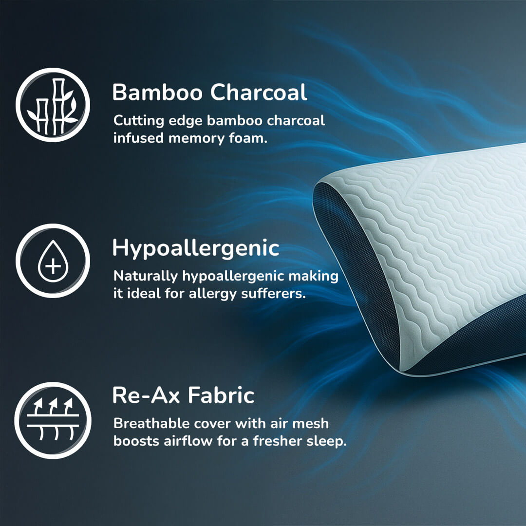 REM-Fit Bamboo Charcoal Pillow
