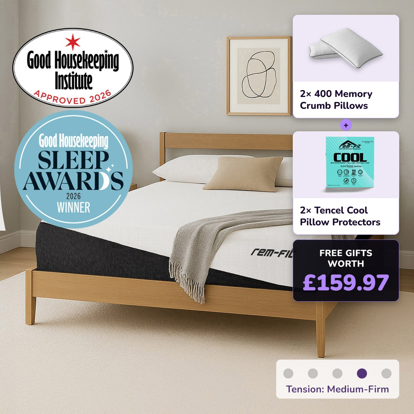REM-Fit® Pocket 1000 Hybrid Mattress