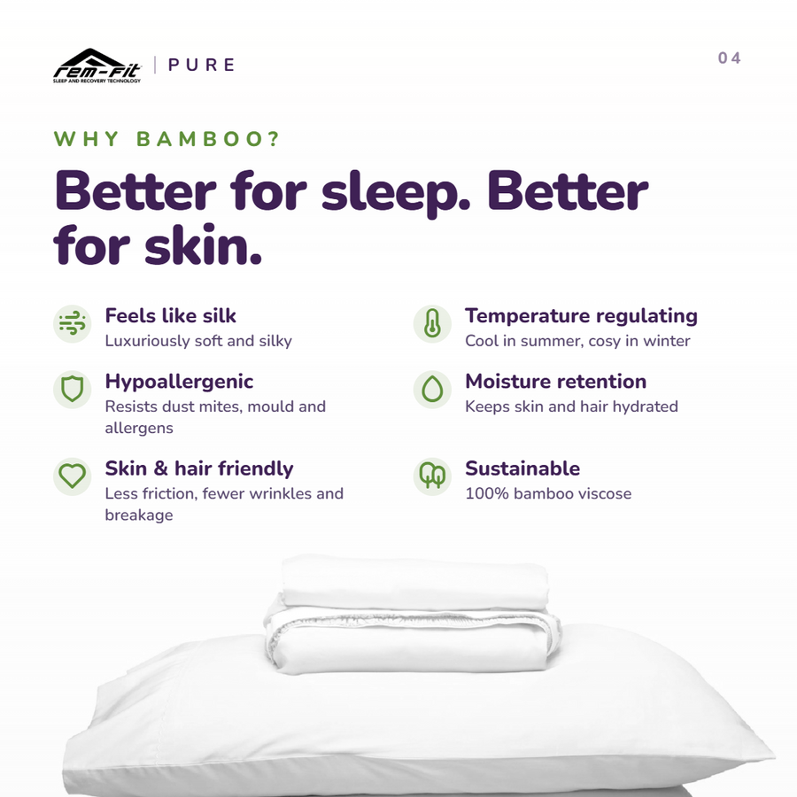 REM-Fit Luxury Pure Bamboo Bedding Set