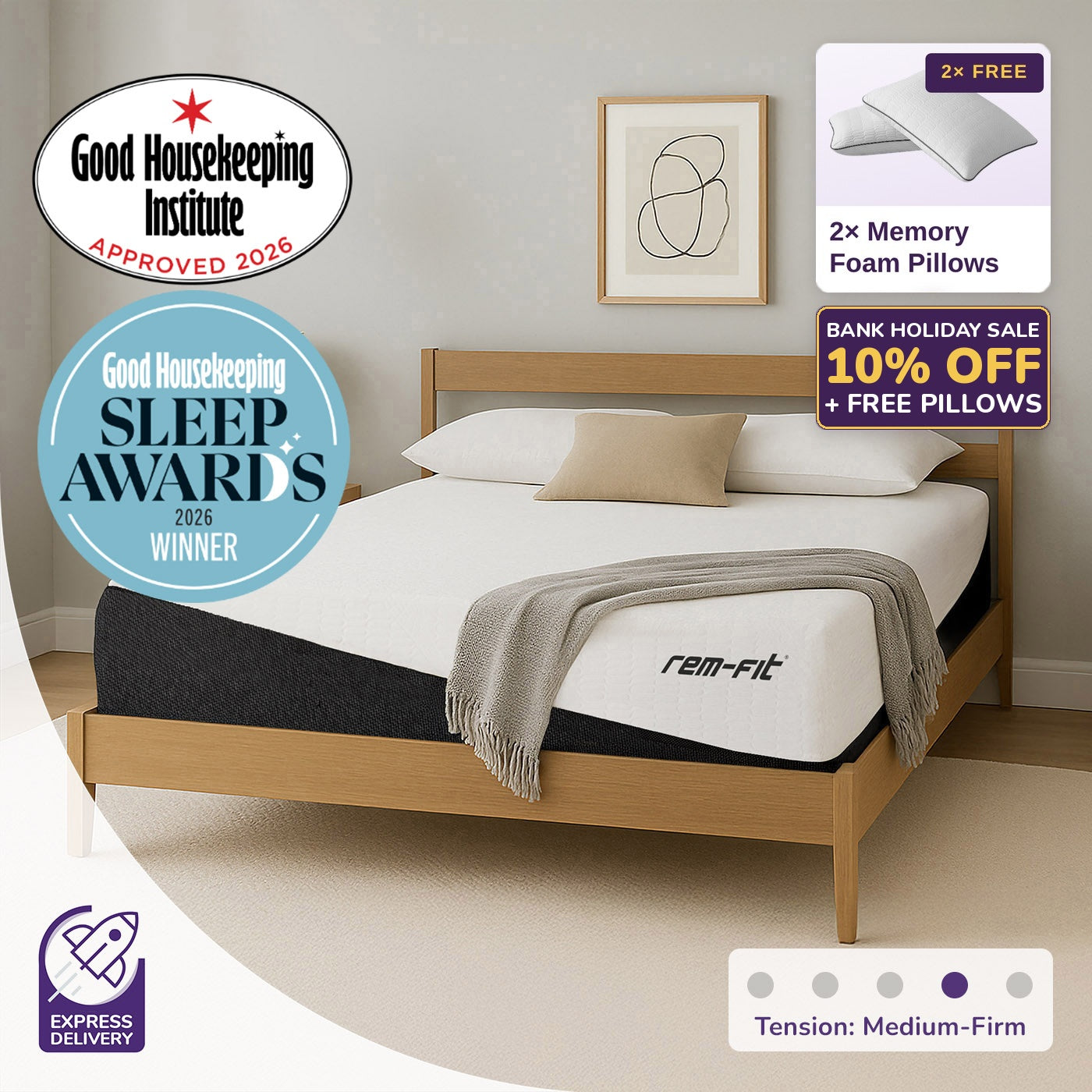 REM-Fit® Pocket 1000 Hybrid Mattress