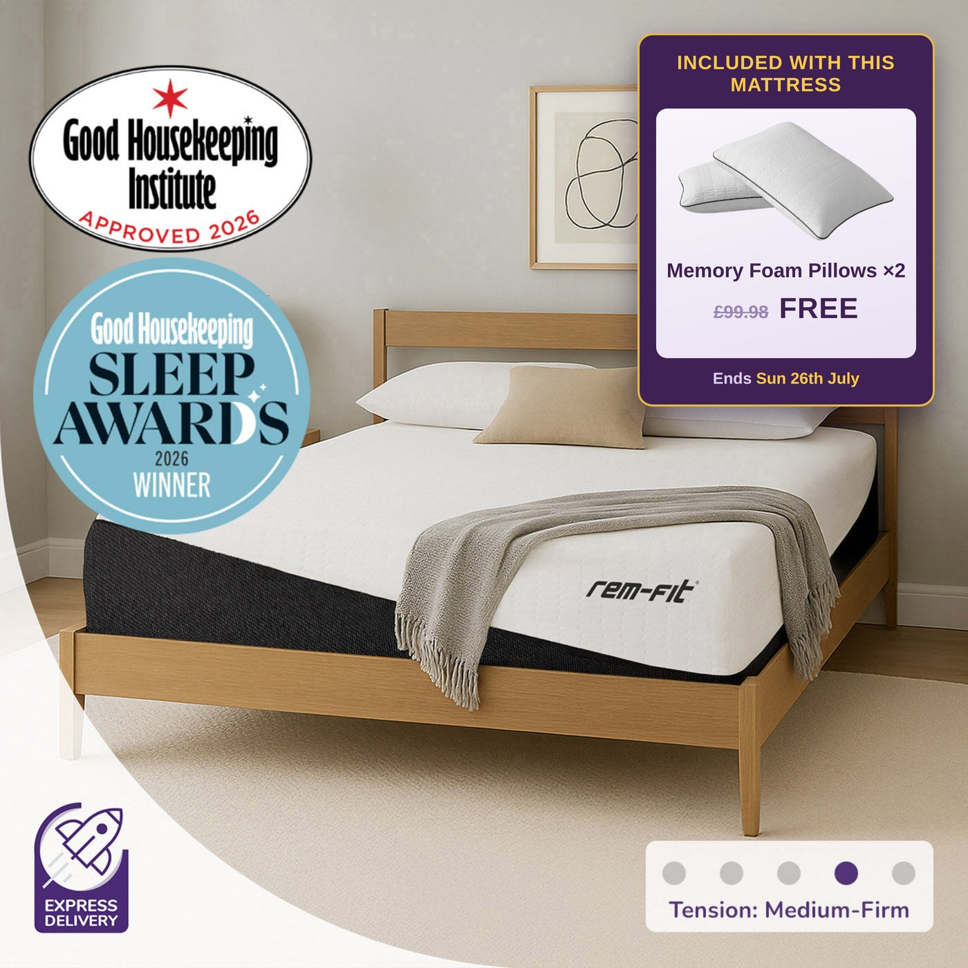 REM-Fit® Pocket 1000 Hybrid Mattress